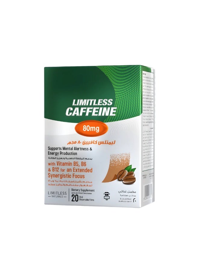 Pack Of 20 Oral Dispersible Caffeine Films